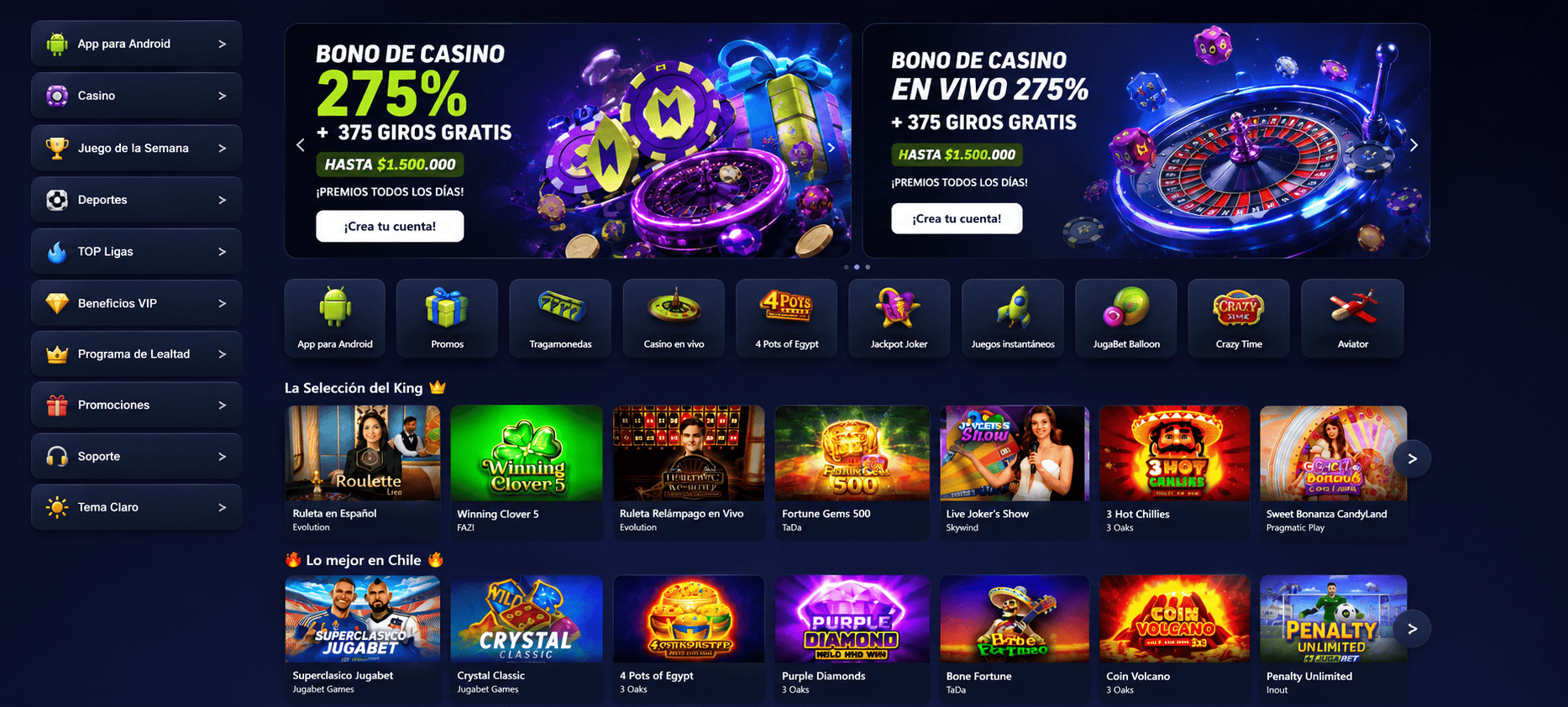 Casino Jugabet Iniciar sesión